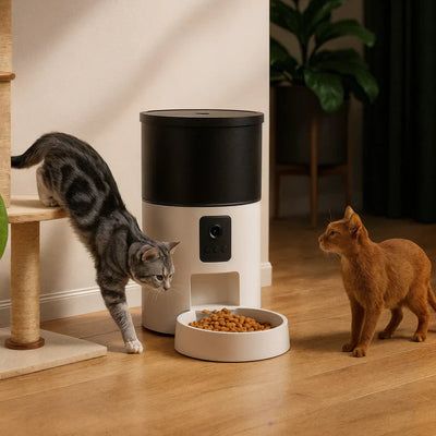 automatic-cat-feeder-with-cat-home