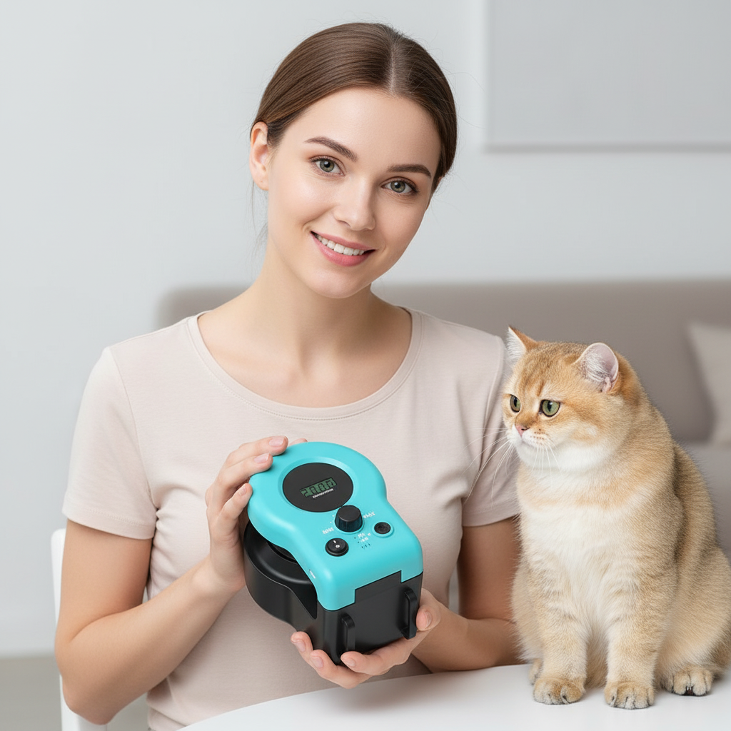 automatic-cat-toy-with-woman-and-cats
